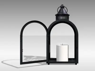 Metal Lantern 04 Low-poly 3D model