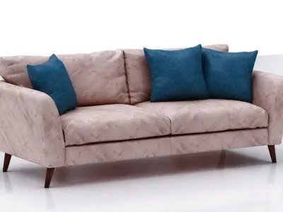 contemporary sofa Low-poly 3D model