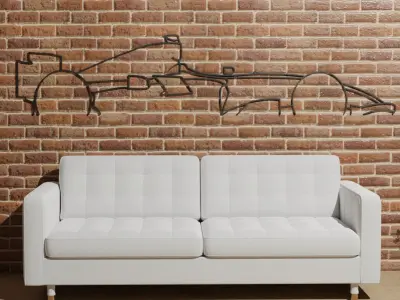 F1 Renault R25 Wall Silhouette 3D print model