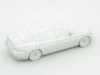Generic Sedan v12 Low-poly 3D model