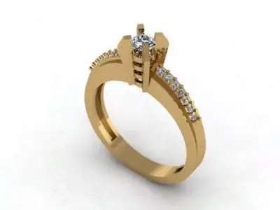  Gift Solitaire Ring Ready To Print 3D print model