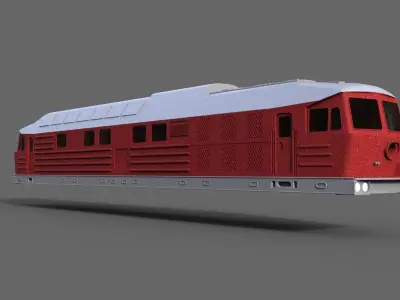 Russian diesel locomotive upper part BR 130 3D print model