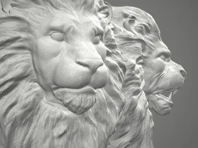 Lions heads 3D model