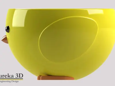 Chicken flowerpot 3D print model