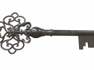 Skeleton ornamental key 7 3D model