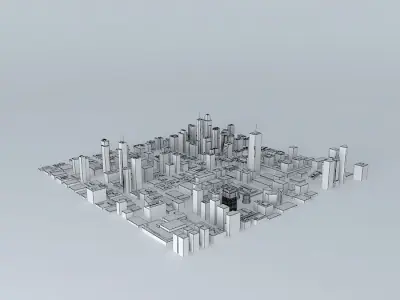 Big City - 2  Low-poly 3D model