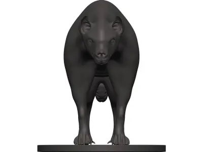 Hyena statue of cat 3D model