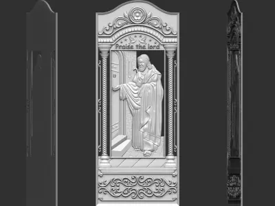 jesus christ knocking at the door 3D model