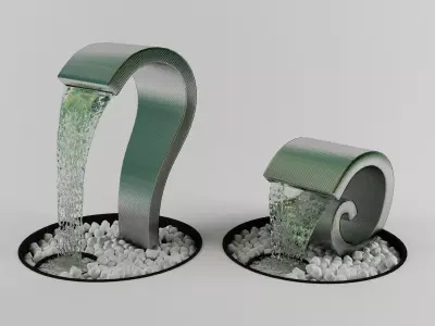 Fountain Steel 3D model