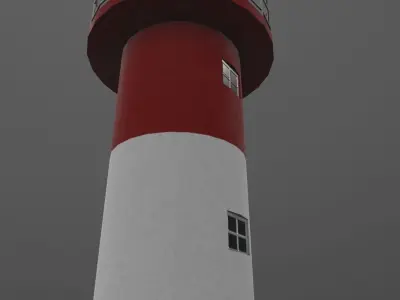 Light House Sodra Udde Low-poly 3D model