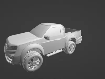 Truck exterior plus interior  model for animation and games  Low-poly 3D model