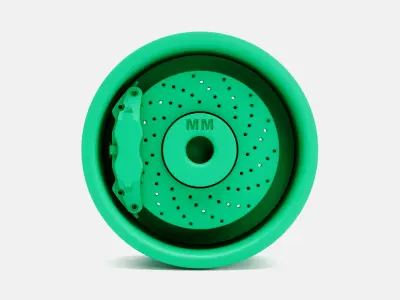 15x8 American Racing Gold Nugget Wheel and Brake 3D print model