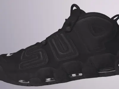 NIKE AIR UPTEMPO x SUPREME PBR Low-poly 3D model