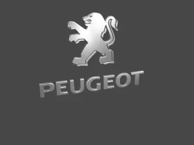 Peugeot Logo Low-poly 3D model