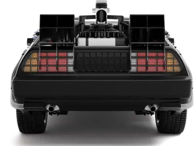 DeLorean back to the future 3D model