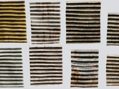 Salvage Metal Collection PBR Low-poly 3D model