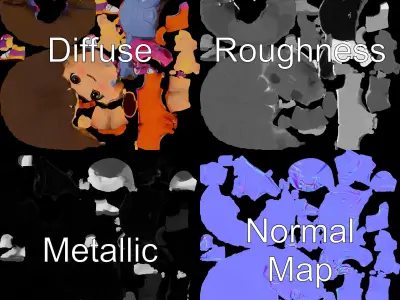 Animated Adventurer Girl D Model  Low to High Poly Rigged for... Low-poly 3D model