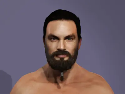 Meta human Jason Momoa look from Game of Thrones Drogo 3D model