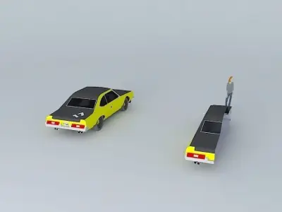 70s car 6 Free 3D model