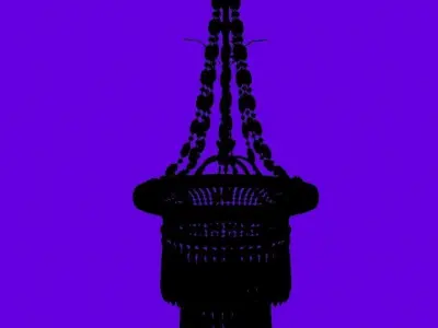 Delicate Bronze And Crystal Chandelier 3D model