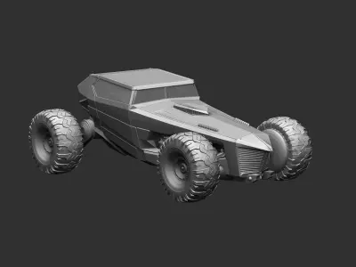 Futuristic car- 3D print model