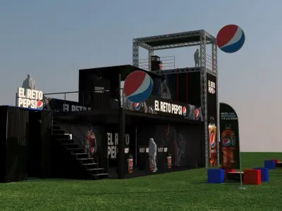 Pepsi exhibition stand 3D model