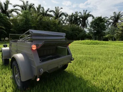 WW2 military jeep  3D model