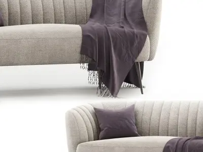 Silver Orchid Albany Sofa 3D model