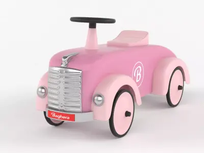 Retro Push Car 3D model