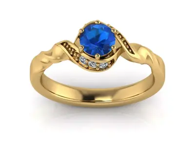 Topaz Ring 3D print model