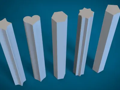 Geometric candle for silicon mold 3D print model