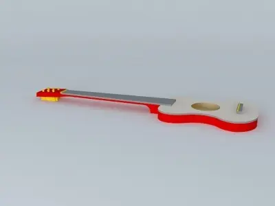 Guitar acoustic Free 3D model