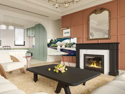 Interior design of medieval style apartments 3D model