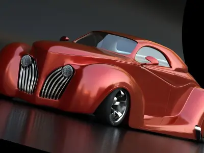 hotrod ford 1937 coupe 3D model