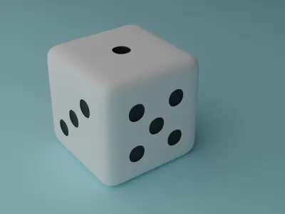 Dice Set Low-poly 3D model