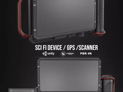 Sci fi Device Gps Scanner Low-poly 3D model