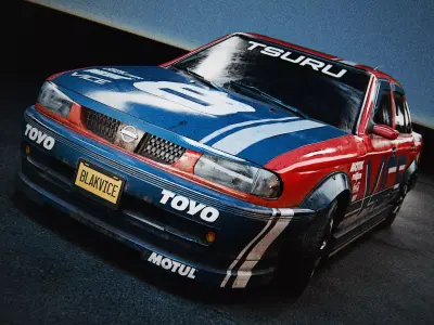 Nissan Tsuru Tunning Sentra B13 Low-poly 3D model