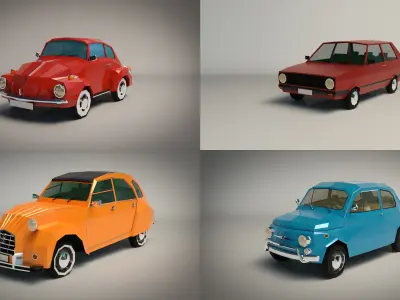 Low Poly City Car Pack