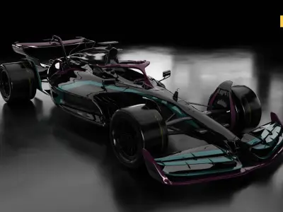 Formula 1 Generic Racing Car 03 Low-poly 3D model