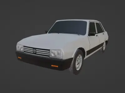 Peugeot 504 SRX Low-poly 3D model