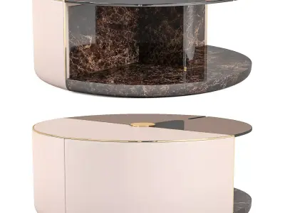 Turri ECLIPSE Round coffee tables 3D model