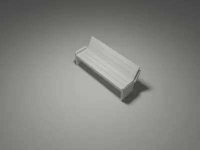 Bench Free low-poly 3D model