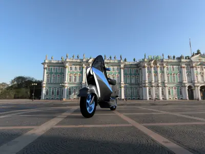 Scooter concept Low-poly 3D model