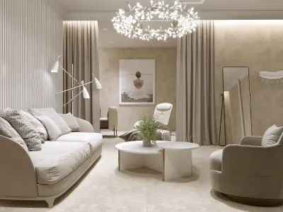 Salon 3d scene 3D model