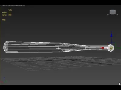 Baseball bat Free low-poly 3D model order