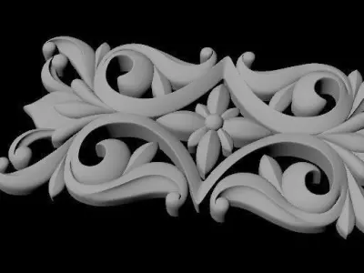 Central decor ornament for furniture 3D model 319