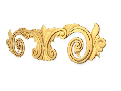 Classic carved  decor ornament 345 3D model