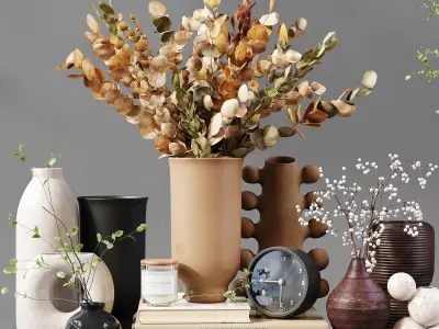 Decorative Set 224 Low-poly 3D model