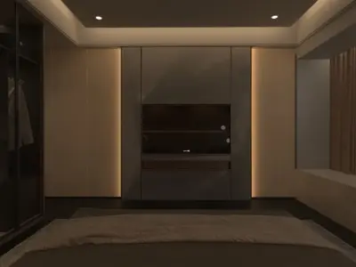 Luxurious 3D Bedroom Design 3D model