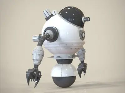 Robot with arms and legs 3D model